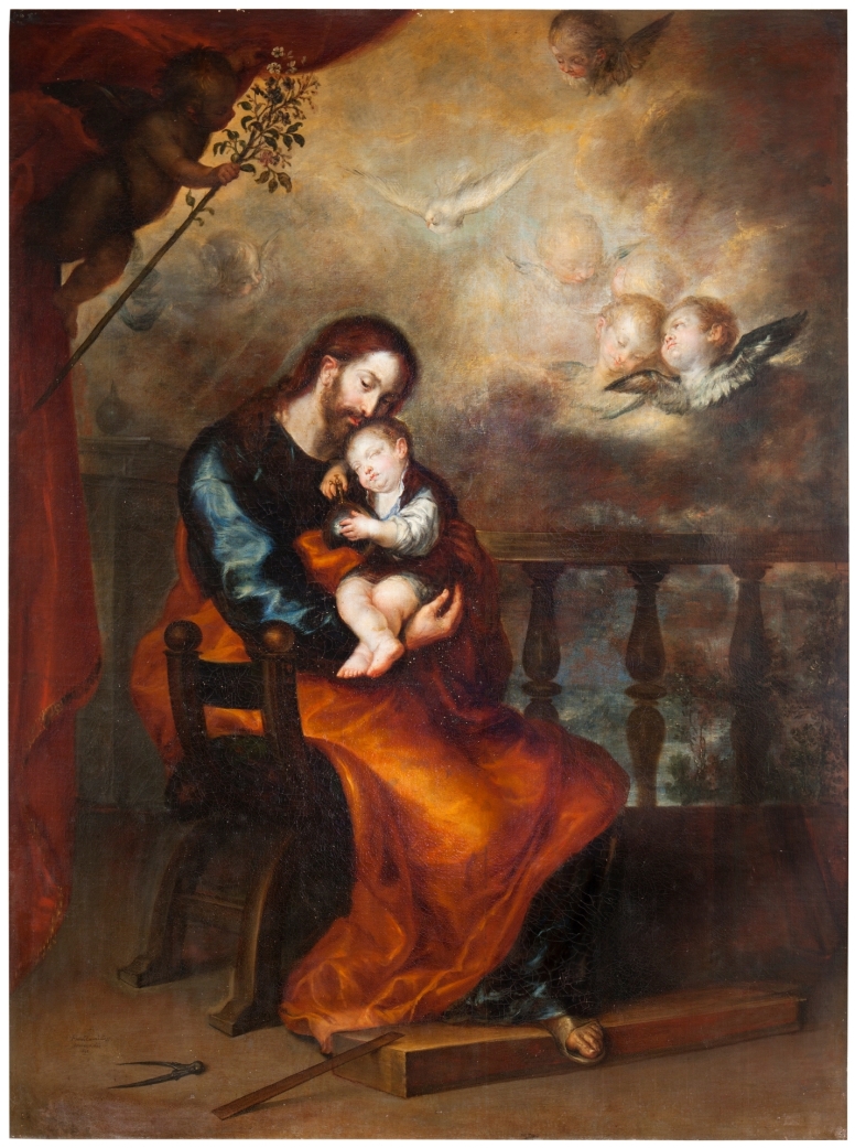 San José con el Niño dormido en brazos